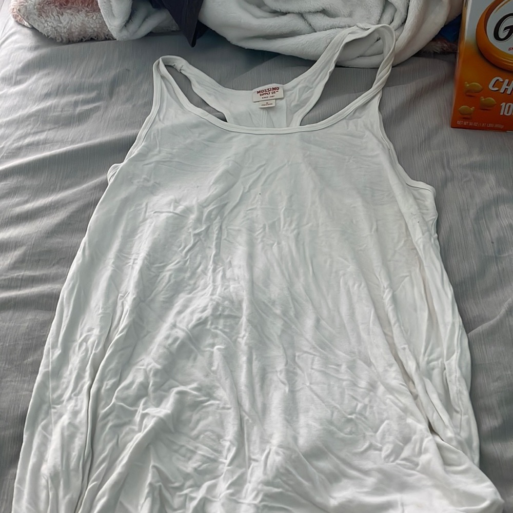 Plain white tank top